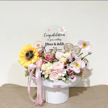 Bloom Box Akrilik Ucapan Wedding Kutai Barat